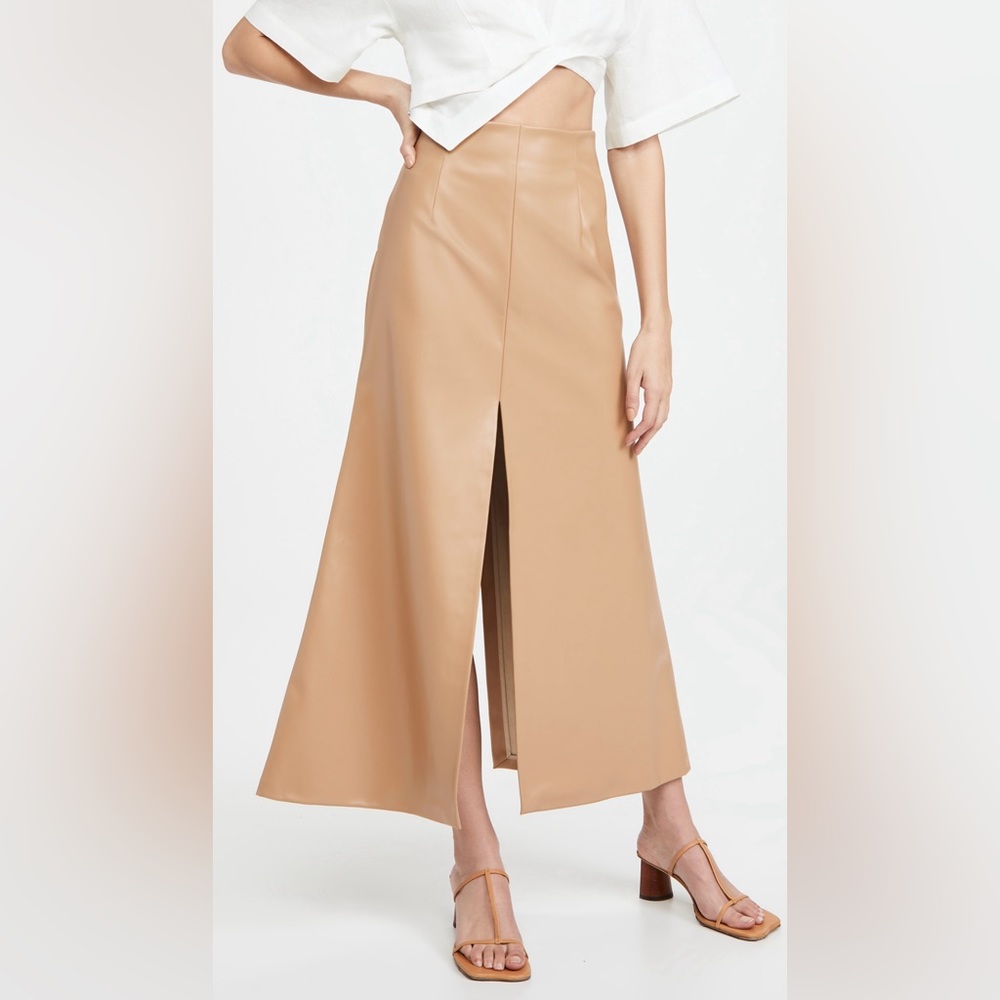 A.W.A.K.E. Mode Front Back Slit Maxi Skirt sz38 NWT!